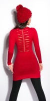 Vêtement Fashion Long Pull Sexy HABY Couleur Rouge