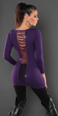  Long Pull Style Fashion ELZA Couleur Lilas