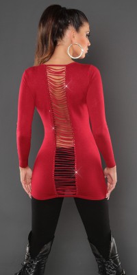  Long Pull Style Fashion ELZA Couleur Rouge