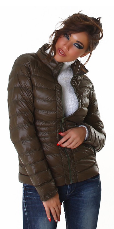 Doudoune légère tendance Femme - Kaki