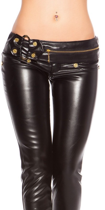 tregging cuir femme