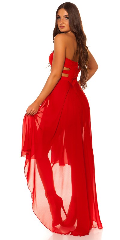 robe voile rouge